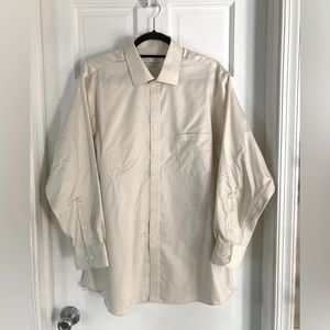 Joseph Abboud, 17 1/2. - 32/33 Men’s Beige Dress shirt